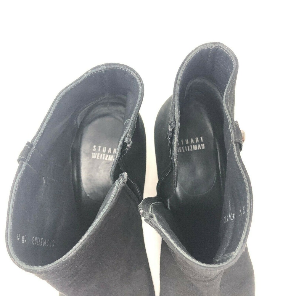Stuart Weitzman Slidein Suede Wedge Bootie Womens… - image 8